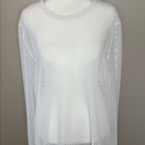 NWOT Dolls Kill Ashen Atlas Unisex Fishnet Top - White - Picture 2 of 12